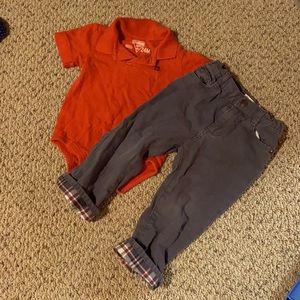 24 month fall boy oshkosh matching outfit